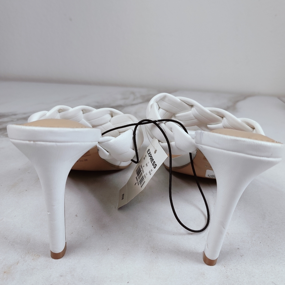 Express Braided White Mules - Picture 6 of 13